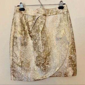 Yumi Kim gold wrap skirt size 2/4